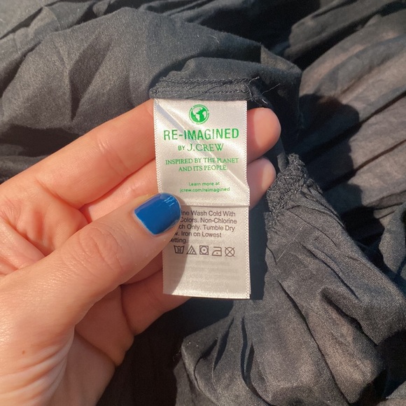 J.Crew Black Spaghetti Strap Ruffle Dress - Picture 9 of 12